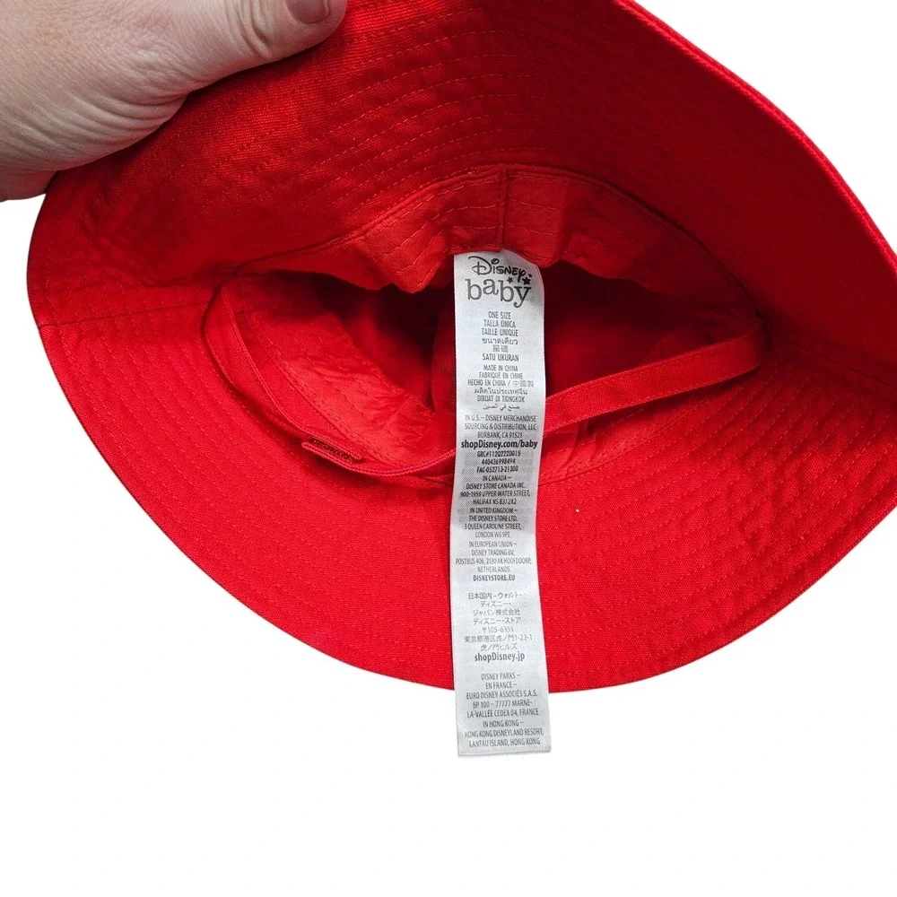 Disney Parks‎ Baby Red Mickey Mouse Bucket Hat One Size Toddler Sun Protection